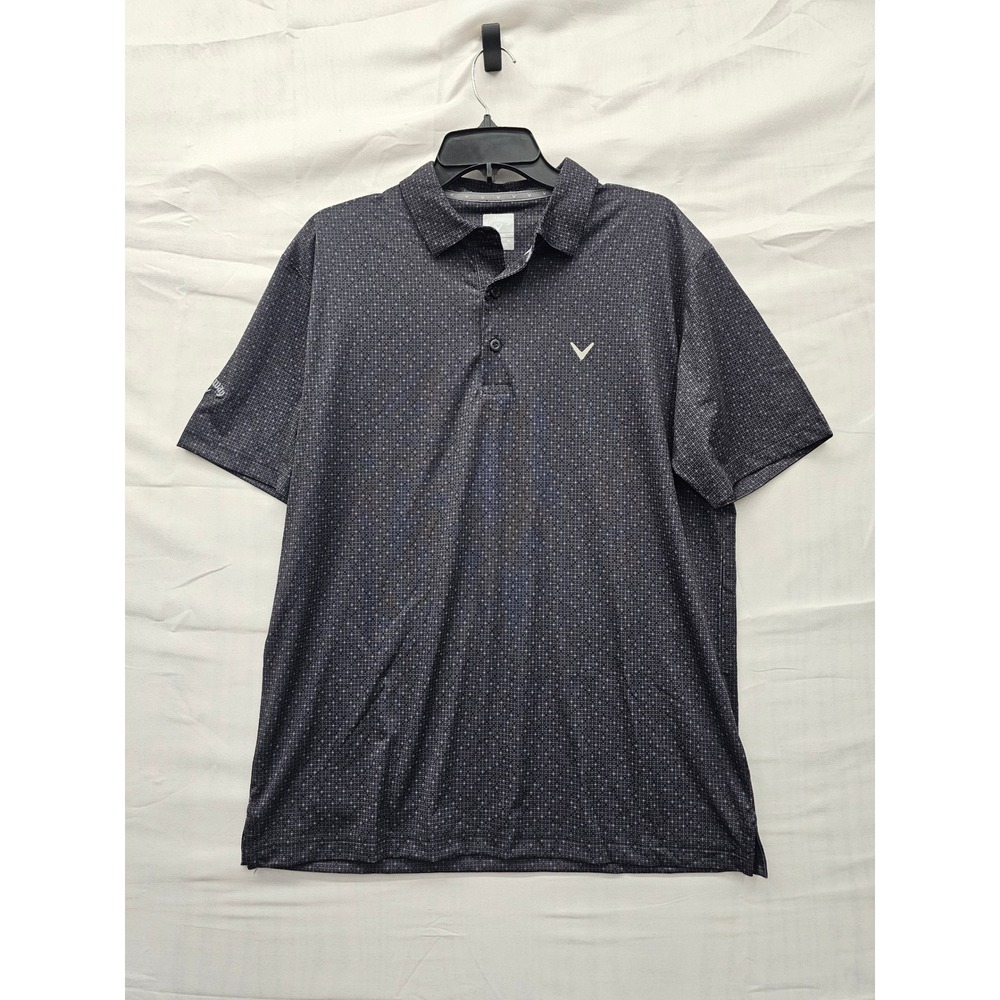 Callaway Mens Opti-Dri Polo Shirt Black Polyester Blend Athletic Size Medium